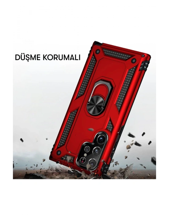 Newface Samsung Galaxy A14 4G Kılıf Sofya Yüzüklü Silikon Kapak - Rose