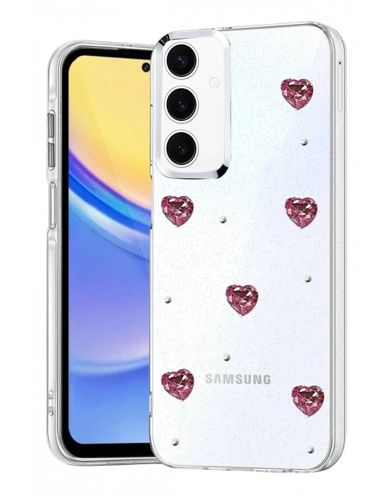 Newface Samsung Galaxy A15 4G Fiyonk Desenli Kapak - Desen 7
