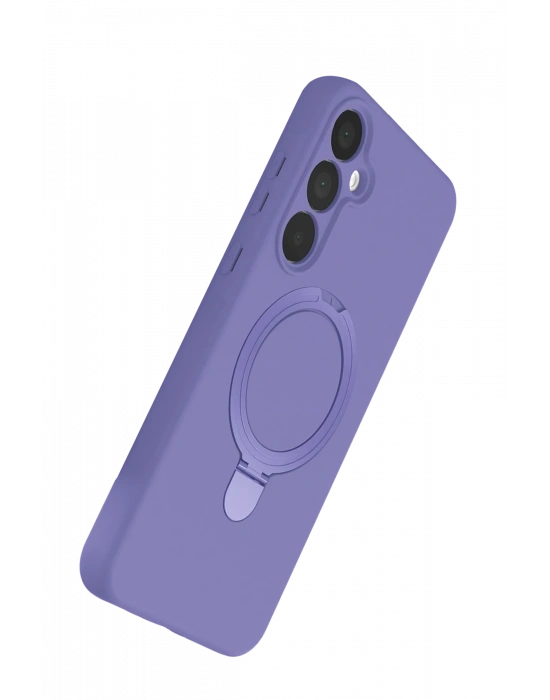 Newface Samsung Galaxy A15 4G Regal Magsafe Standlı Kapak - Lila