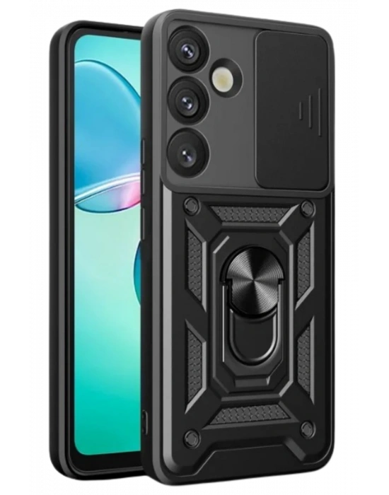 Newface Samsung Galaxy A17 5G Pars Lens Yüzüklü Silikon - Siyah