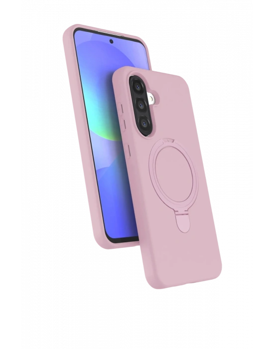 Newface Samsung Galaxy A17 5G Regal Magsafe Standlı Kapak - Açık Pembe