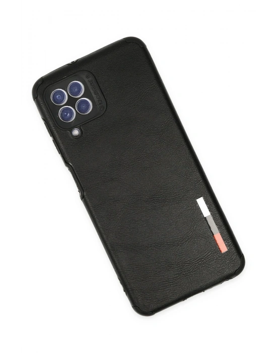 Newface Samsung Galaxy A22 Kılıf Loop Deri Silikon - Siyah