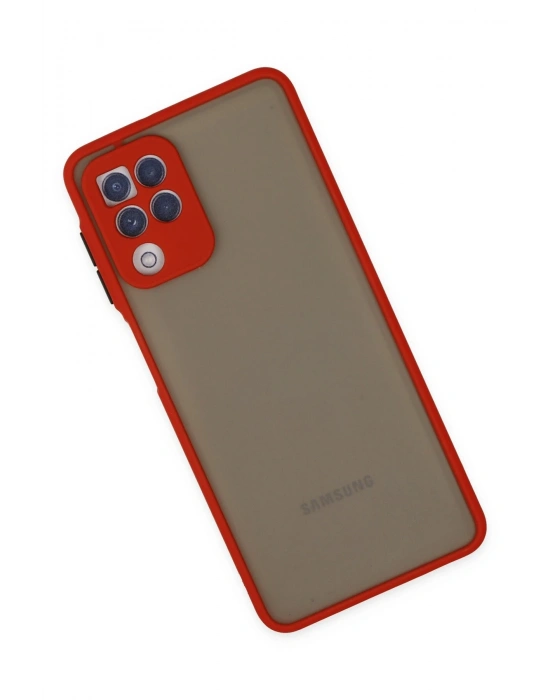 Newface Samsung Galaxy A22 Kılıf Montreal Silikon Kapak - Kırmızı