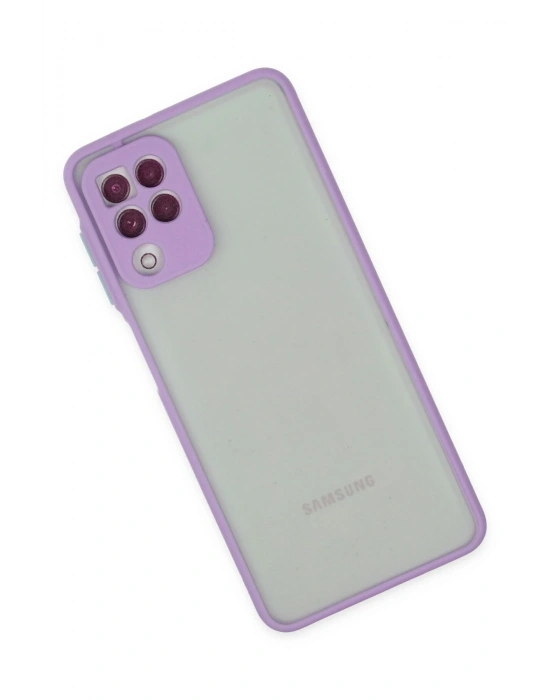 Newface Samsung Galaxy A22 Kılıf Montreal Silikon Kapak - Mor