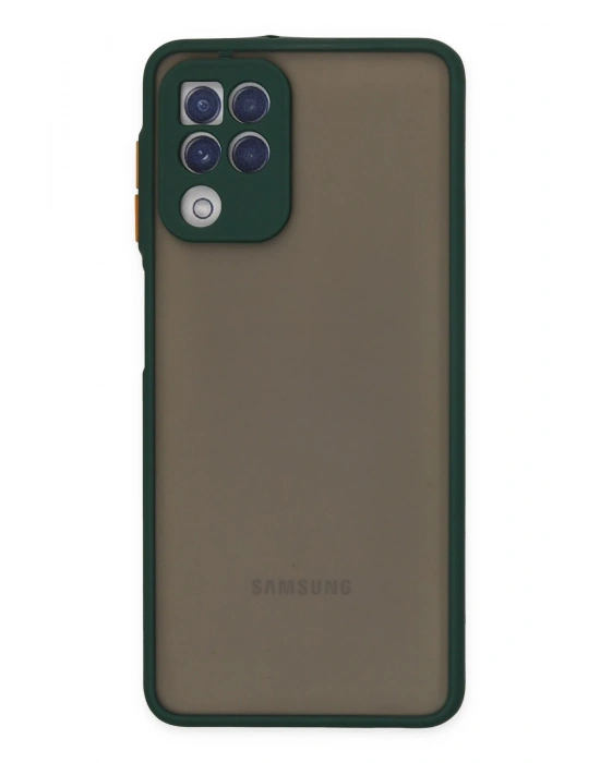 Newface Samsung Galaxy A22 Kılıf Montreal Silikon Kapak - Yeşil