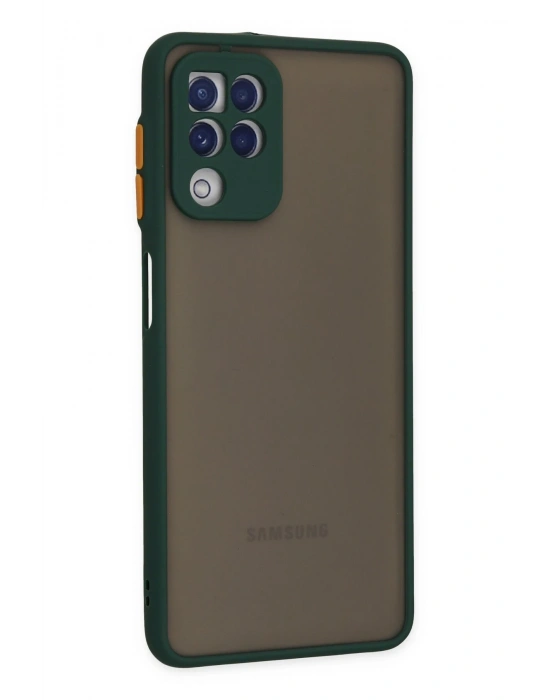 Newface Samsung Galaxy A22 Kılıf Montreal Silikon Kapak - Yeşil