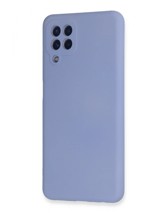 Newface Samsung Galaxy A22 Kılıf Nano içi Kadife Silikon - Lila