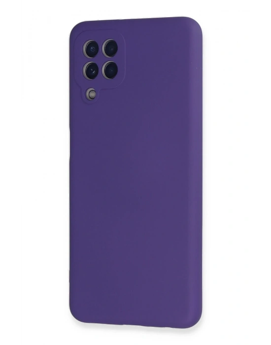 Newface Samsung Galaxy A22 Kılıf Nano içi Kadife Silikon - Mor