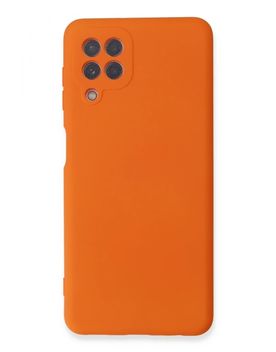 Newface Samsung Galaxy A22 Kılıf Nano içi Kadife Silikon - Turuncu
