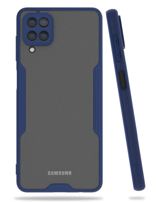 Newface Samsung Galaxy A22 Kılıf Platin Silikon - Lacivert