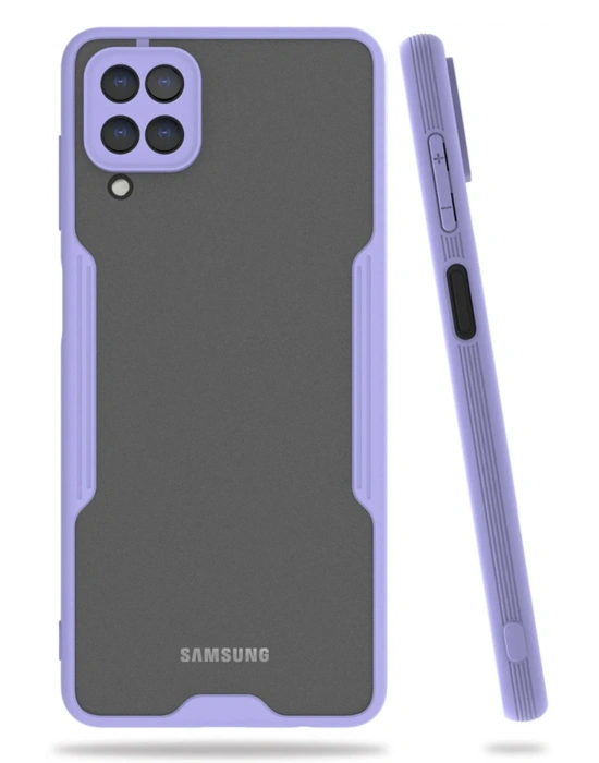 Newface Samsung Galaxy A22 Kılıf Platin Silikon - Lila