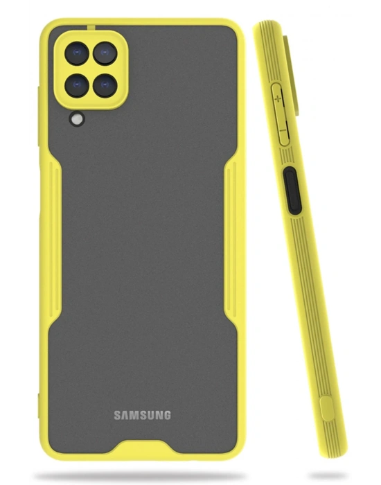 Newface Samsung Galaxy A22 Kılıf Platin Silikon - Sarı