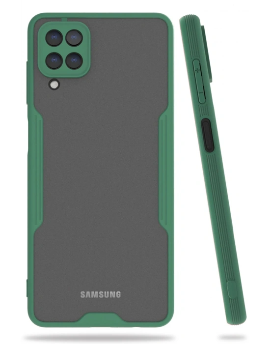 Newface Samsung Galaxy A22 Kılıf Platin Silikon - Yeşil