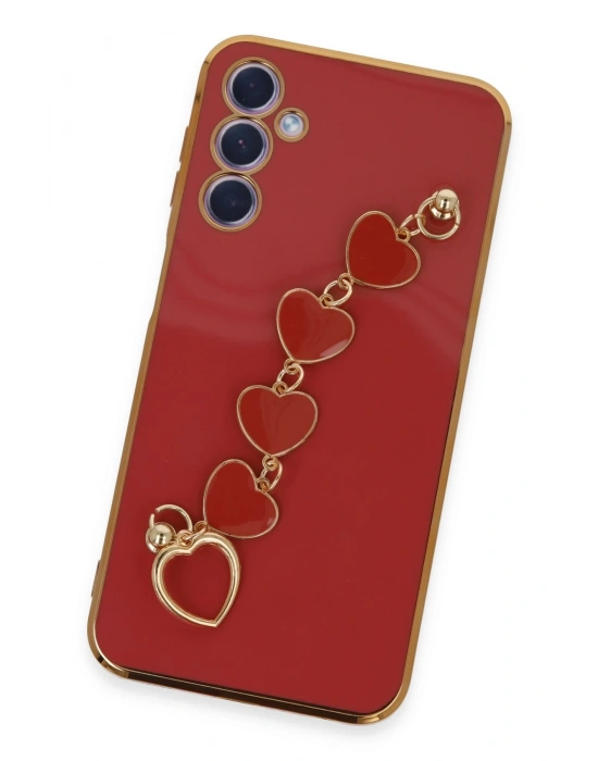 Newface Samsung Galaxy A24 4G Kılıf Esila Silikon - Kırmızı