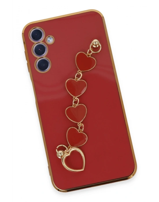 Newface Samsung Galaxy A24 4G Kılıf Esila Silikon - Kırmızı