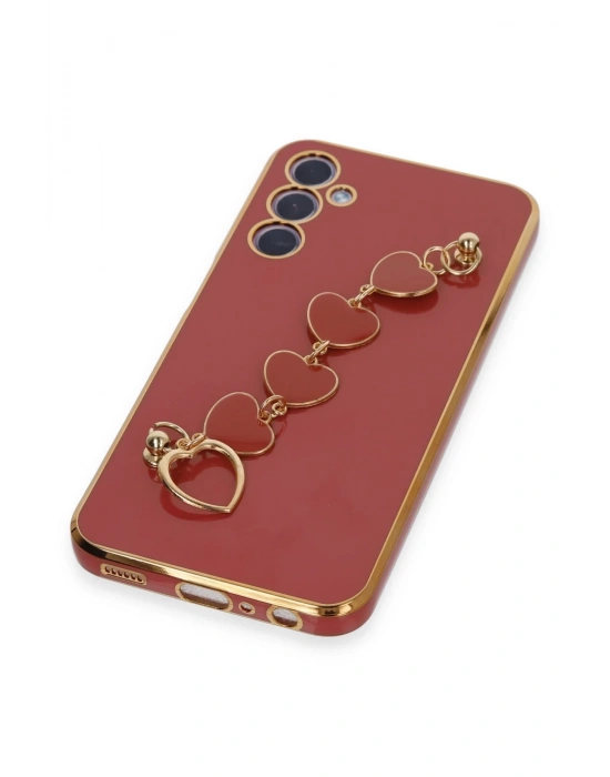 Newface Samsung Galaxy A24 4G Kılıf Esila Silikon - Kırmızı