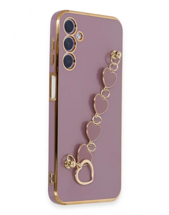 Newface Samsung Galaxy A24 4G Kılıf Esila Silikon - Mor