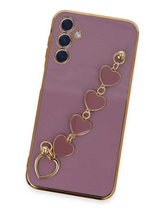 Newface Samsung Galaxy A24 4G Kılıf Esila Silikon - Mor