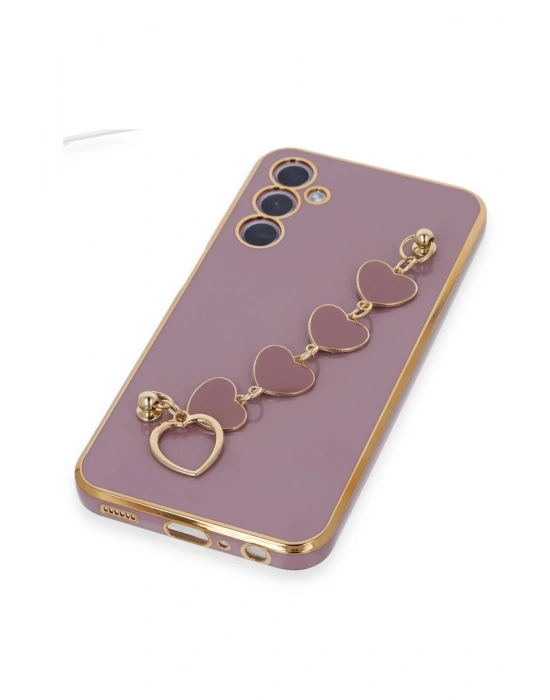 Newface Samsung Galaxy A24 4G Kılıf Esila Silikon - Mor