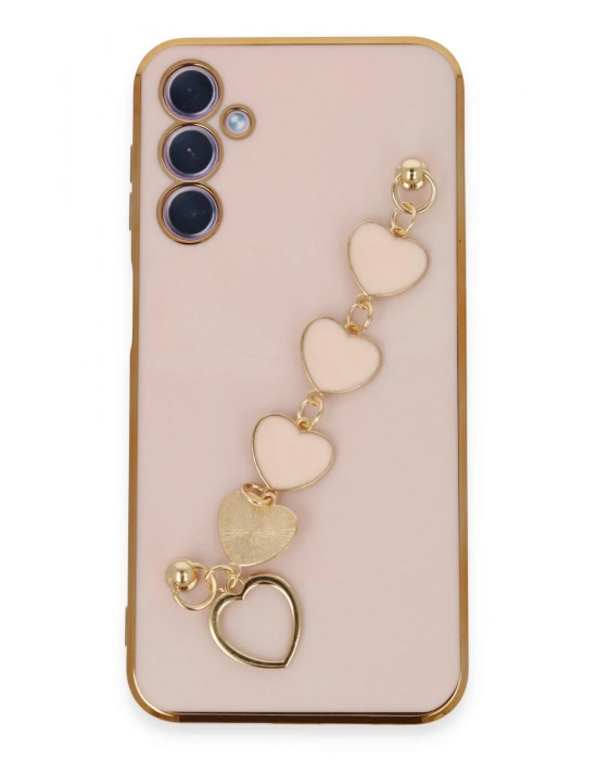 Newface Samsung Galaxy A24 4G Kılıf Esila Silikon - Pudra