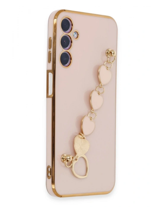 Newface Samsung Galaxy A24 4G Kılıf Esila Silikon - Pudra