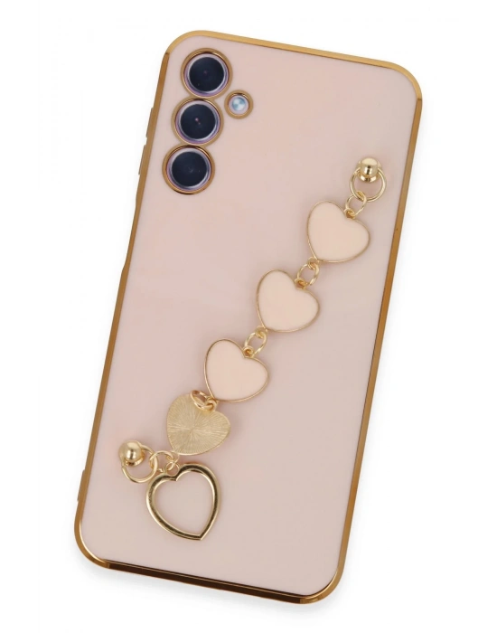 Newface Samsung Galaxy A24 4G Kılıf Esila Silikon - Pudra