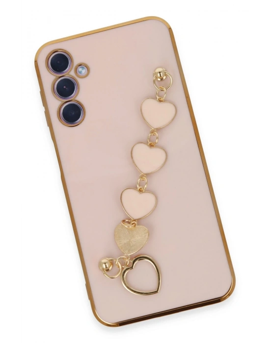 Newface Samsung Galaxy A24 4G Kılıf Esila Silikon - Pudra