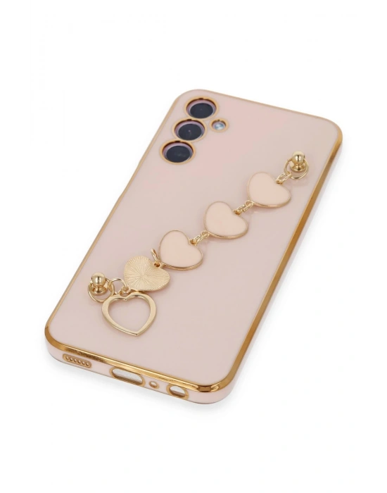 Newface Samsung Galaxy A24 4G Kılıf Esila Silikon - Pudra