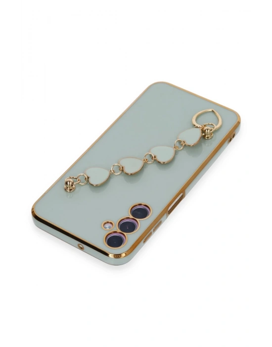 Newface Samsung Galaxy A24 4G Kılıf Esila Silikon - Su Yeşili