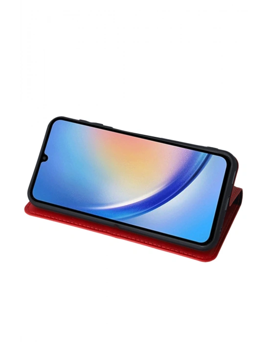 Newface Samsung Galaxy A24 4G Kılıf Trend S Plus Kapaklı Kılıf - Taba