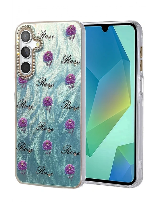 Newface Samsung Galaxy A25 5G Kılıf Blade Aynalı Desenli Kapak - Desen 9