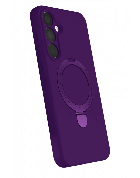 Newface Samsung Galaxy A25 5G Regal Magsafe Standlı Kapak - Derin Mor