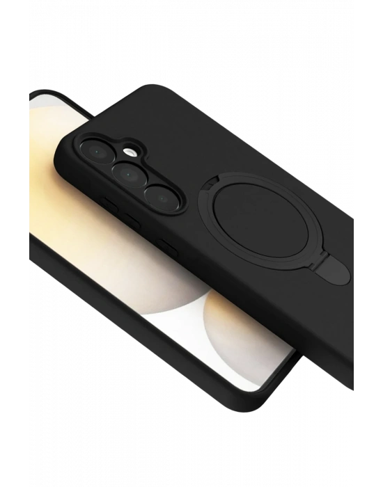 Newface Samsung Galaxy A25 5G Regal Magsafe Standlı Kapak - Siyah