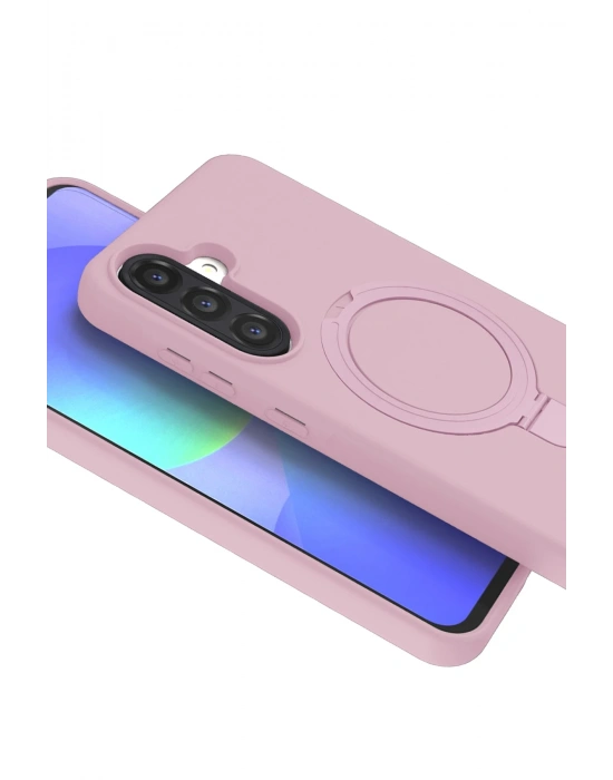 Newface Samsung Galaxy A26 Regal Magsafe Standlı Kapak - Açık Pembe