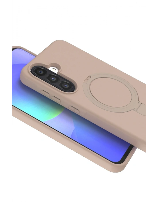 Newface Samsung Galaxy A26 Regal Magsafe Standlı Kapak - Çöl Titanyum