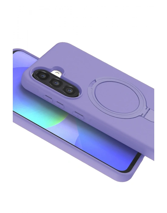 Newface Samsung Galaxy A26 Regal Magsafe Standlı Kapak - Lila