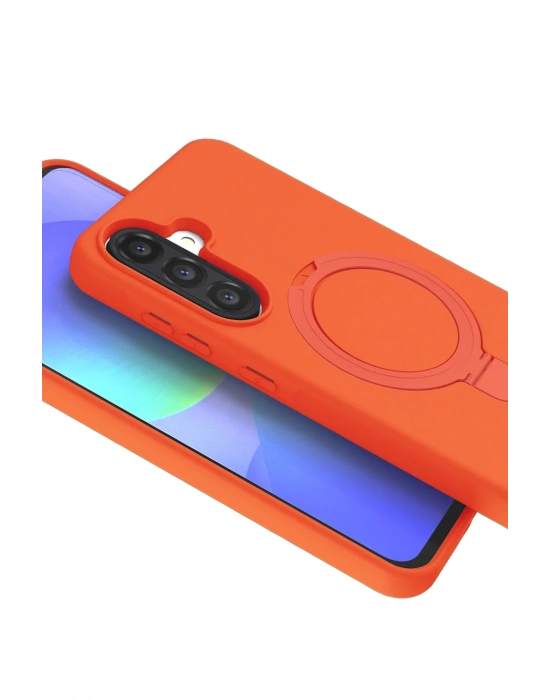 Newface Samsung Galaxy A26 Regal Magsafe Standlı Kapak - Turuncu