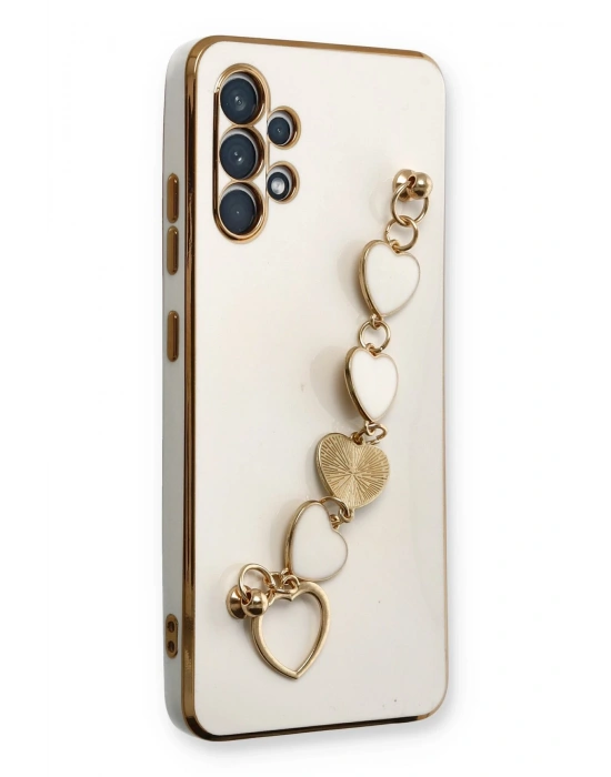 Newface Samsung Galaxy A32 Kılıf Esila Silikon - Beyaz