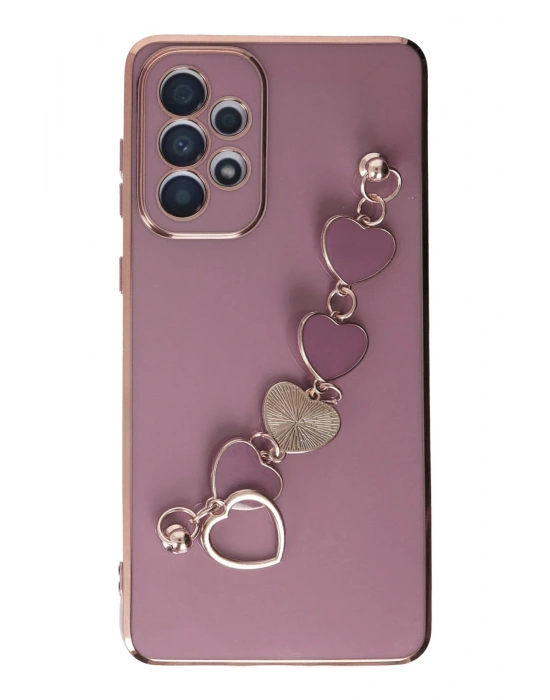 Newface Samsung Galaxy A33 5G Kılıf Esila Silikon - Mor