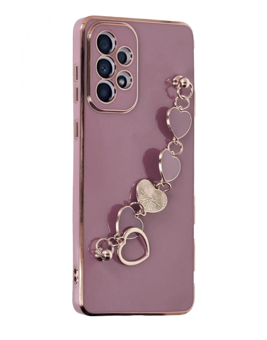 Newface Samsung Galaxy A33 5G Kılıf Esila Silikon - Mor