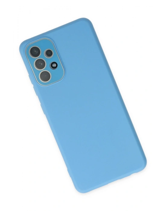 Newface Samsung Galaxy A33 5G Kılıf Lansman Glass Kapak - Mavi