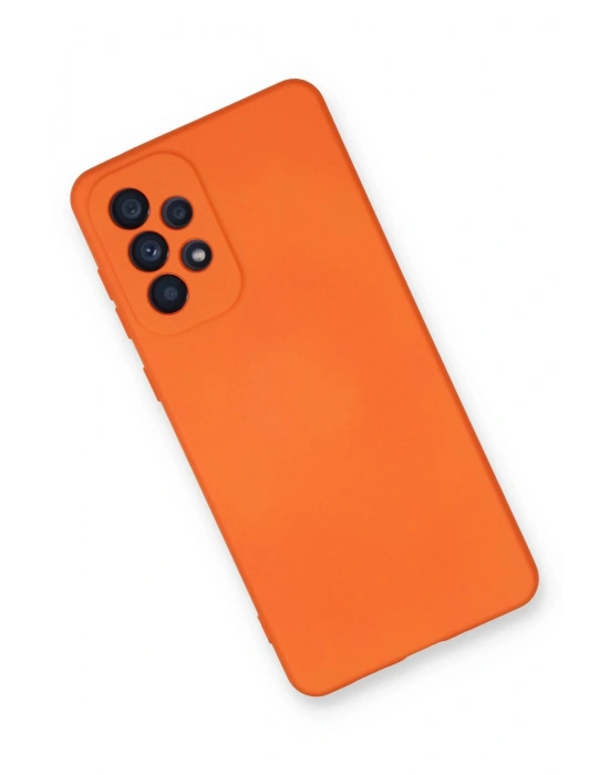 Newface Samsung Galaxy A33 5G Kılıf Nano içi Kadife Silikon - Turuncu