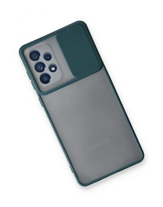 Newface Samsung Galaxy A33 5G Kılıf Palm Buzlu Kamera Sürgülü Silikon - Yeşil