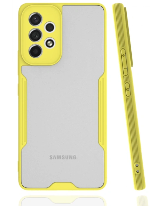 Newface Samsung Galaxy A33 5G Kılıf Platin Silikon - Sarı