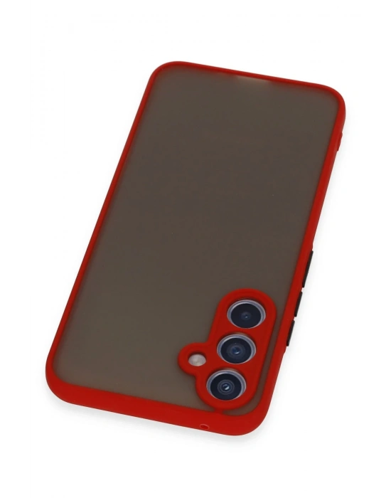 Newface Samsung Galaxy A34 5G Kılıf Montreal Silikon Kapak - Kırmızı