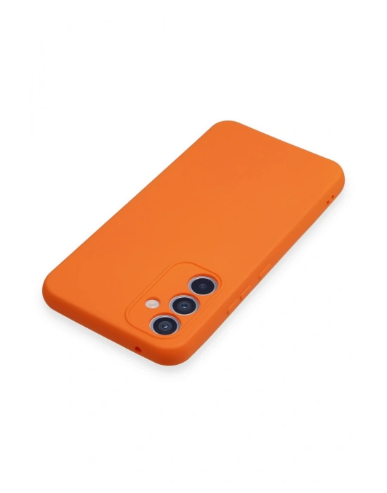 Newface Samsung Galaxy A34 5G Kılıf Nano içi Kadife Silikon - Turuncu