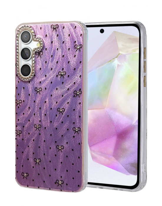 Newface Samsung Galaxy A35 5G Kılıf Blade Aynalı Desenli Kapak - Desen 2