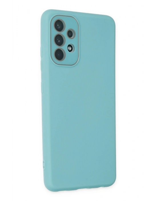 Newface Samsung Galaxy A53 5G Kılıf Lansman Glass Kapak - Turkuaz