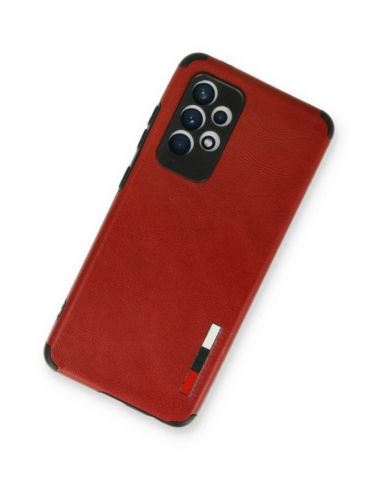 Newface Samsung Galaxy A53 5G Kılıf Loop Deri Silikon - Kırmızı