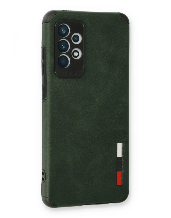 Newface Samsung Galaxy A53 5G Kılıf Loop Deri Silikon - Yeşil